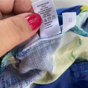LOFT Blue Floral Cotton Blend Shorts thumbnail 9