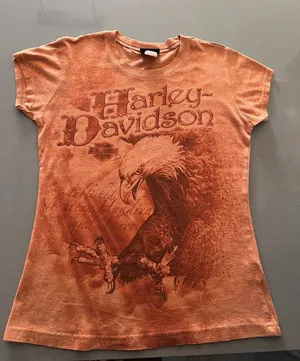 Harley-Davidson Women’s T-Shirt New York City Medium Eagle Rhinestones Y2K NYC thumbnail 1