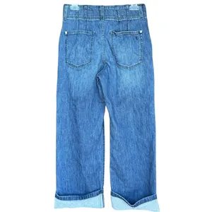 Anthropologie Pilcro High Rise Wide Leg Cuffed Blue Jeans Sz‎ 27 thumbnail 7