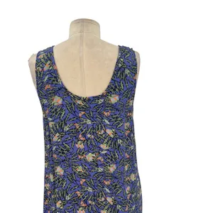 Flax Bumblebee Sleeveless Maxi Dress Purple Green Palm Print‎ Size Petite XS thumbnail 10