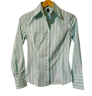 Express Design Studio Classic Fit Button Down Blouse thumbnail 1