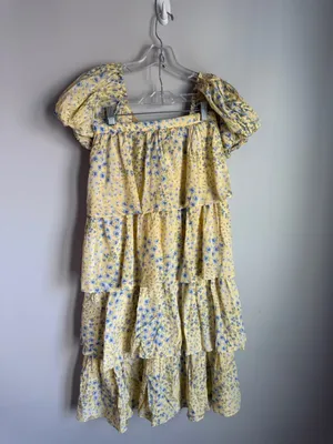 NEW Abercrombie & Fitch Drama Tiered Maxi Skirt and Puff Sleeve SET thumbnail 3