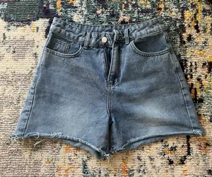 SheIn Dazy Raw Hem Denim Jorts thumbnail 1