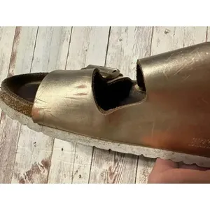 Birkenstock Arizona Soft Footbed Sandal Metallic Size 41 10 Copper Slip-on Boho thumbnail 8