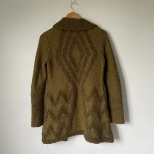 Anthropologie Angel of the North Equinox Wool Blend Cardigan Sweater Green Med. thumbnail 2