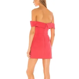 NEW NBD Ferreira Pink Sleeveless V-Neck Zipper Mini Tank Wrap Sheath Dress Sz M thumbnail 3