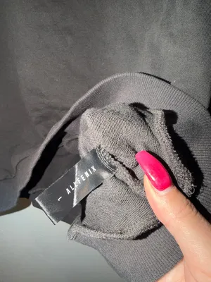 Allfenix Spell Out Womens Charcoal Crewneck Sweatshirt thumbnail 5