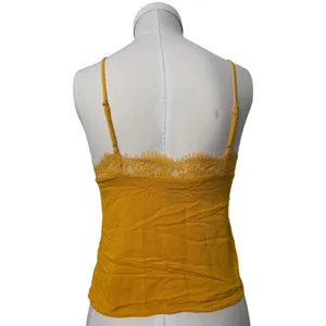 Forever 21 Mustard Yellow Lace Trim Camisole Top Small‎ Adjustable Straps thumbnail 10