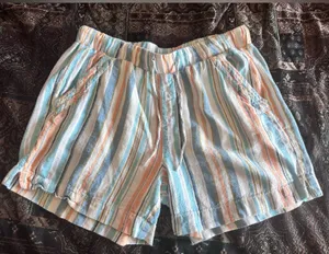 Stripe Linen Shorts Size M thumbnail 1
