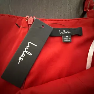 Lulus Midi Dress Women Medium Red Sleeveless Tulip Wrap Skirt Cocktail Party thumbnail 6
