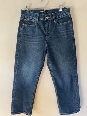 American Eagle Outfitters Super High Waisted Ankle Straight Jeans thumbnail 3