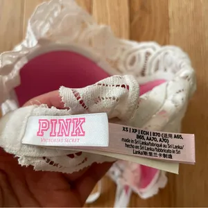 PINK Victoria's Secret White Lace Push Up Bralette XS Coquette Feminine Romantic thumbnail 5