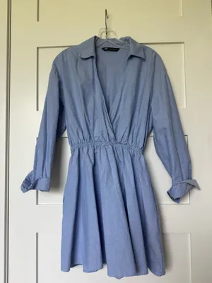 Zara Chambray Shirt Dress thumbnail 1