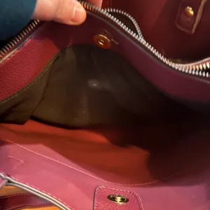 Nanette Lepore Burgundy Oxblood Oversized Tote Fall Work Bag Faux Leather Pebble thumbnail 5