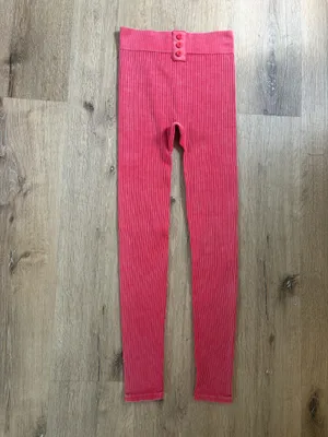 Fabletics Red Ribbed Matching Yoga Set thumbnail 8
