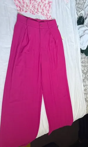 J for Justify High-Waist Wide-Leg Pants in Fuchsia thumbnail 1