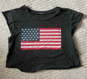 Brandy Melville Alien American Flag Crop Top thumbnail 2