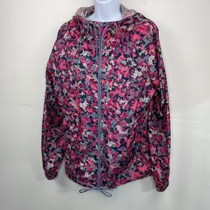 Columbia Windbreaker Light Jacket Full Zip Pink Camouflage size Large thumbnail 2