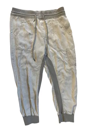 Anthropologie Nomad drawstring gray jogger pants, women's large thumbnail 1