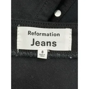 Reformation Chrissy Denim Crop Top Black Women’s Size 8 Button Front Tank NWT thumbnail 10