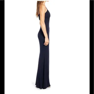 KATIE MAY Sleeveless‎ Trumpet Gown Dress, Navy, Size Large, 12/14, NWT thumbnail 7