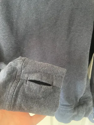 Lululemon Stress Less Hoodie Heathered Naval Blue Size 12 thumbnail 10