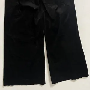 PAIGE Tinesha Corduroy Wide Leg High Rise Pants Solid Black Stretch Size 10 thumbnail 11