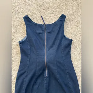 Anthropologie Holding Horses Dress Women's Petite 6 Denim Clara Tie Waist Mini thumbnail 5
