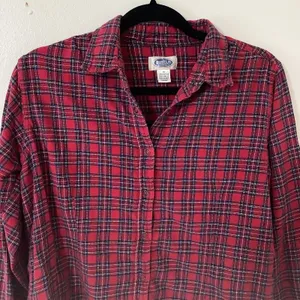Vintage 90s Red Plaid‎ Outsoorsy Barn Chores Western Cotton Button Up Shirt M thumbnail 2