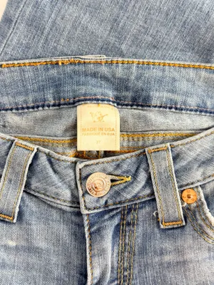 Vintage True Religion Low Rise Straight Leg Denim Jeans Womens Size 27 thumbnail 10