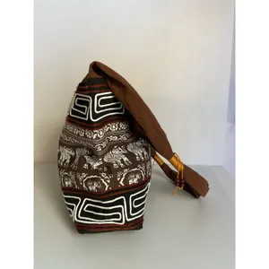 Elephant Print Boho Hobo Shoulder Bag Brown Tribal Ethnic Tote Purse Women thumbnail 6