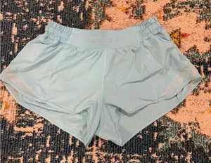 lululemon athletica light blue women’s athletic shorts thumbnail 1