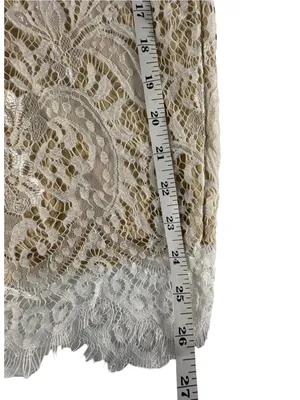 Superdown Kendall Lace Mini Dress L White Cream Strapless Eyelash Lace Bodycon thumbnail 13