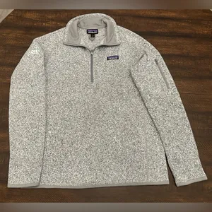 Patagonia Women’s Better Sweater 1/4 Zip Pullover Birch White- Size Large thumbnail 1