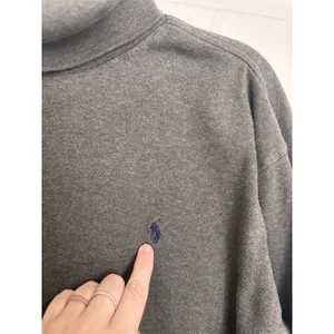 Vtg 90s Polo Sport Ralph Lauren Dark Gray Turtleneck Pony Logo L Preppy thumbnail 4