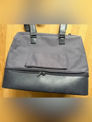 BEIS Gray and Black Laptop Weekender Bag thumbnail 3