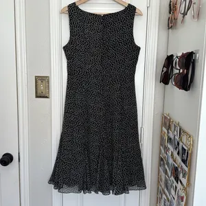 Chaps trumpet hem polka dot sleeveless midi dress thumbnail 6