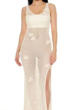 Forever 21 Beige Rosette Beach Cover Up thumbnail 1