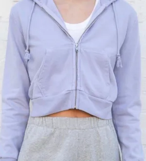 Brandy Melville Cropped Hoodie Sweatshirt💜 thumbnail 1