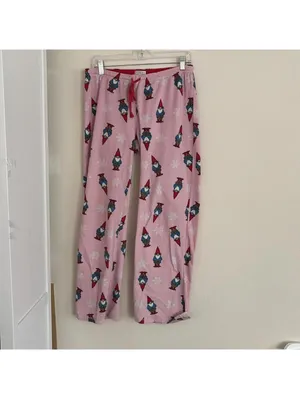 🇺🇸Lounge affair pink gnome and snowflake soft fleece like pajama SET thumbnail 8