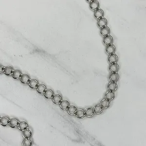 Rhinestone Open Hoop Circle Silver Tone Chain Link Belt One Size (OS) ✨ thumbnail 10