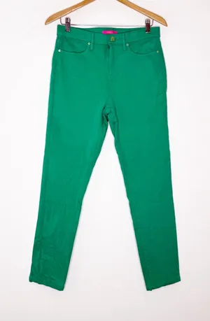 Lilly Pulitzer Green Skinny Jeans Size 8 Stretch Cotton thumbnail 1
