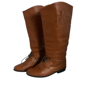 Vintage LL Bean Womens 7 M Tall Tan Brown Soft Leather‎ Riding Lace Boots Canada thumbnail 15