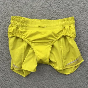 Lululemon Hotty Hot Shorts Low Rise 4" Sonic Yellow Athletic Athleisure Women 6 thumbnail 3