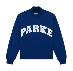 Parke Varsity Blue Turtleneck Sweatshirt In Winter Berry S/M NWOT Fleece thumbnail 1