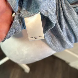 Ann Taylor‎ Large Heathered Light Blue Linen Sleeveless Tank Top thumbnail 5