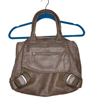 Sabina New York Brown Genuine Leather Double Handle Bag Purse thumbnail 1