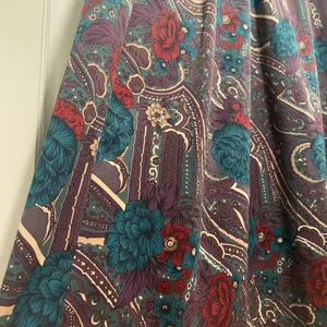 Vintage 1980s/1990s Prophecy By Dark Purple Midi Maxi Floral Skirt M thumbnail 3