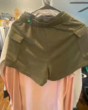 Olive Green Adidas super cute shorts new with Tag thumbnail 1