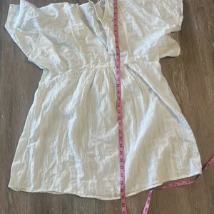J Crew White Gauze Tunic Top Size Small Boho Flutter Sleeve Tassel Lightweight thumbnail 13